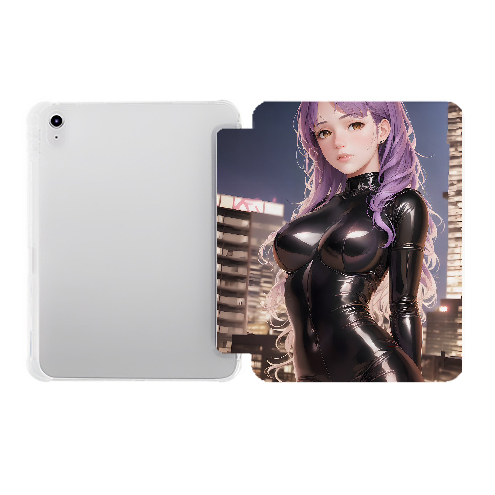 （画像用） EVA 新世紀エヴァンゲリオン IPad ケース ペン収納付き 三つ折りスタンド PUレザー×シリコン 対応機種9.5/10.5/10.9インチ